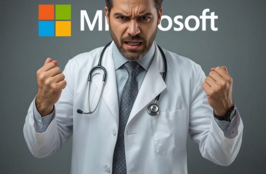 Doctor angry at microsoft