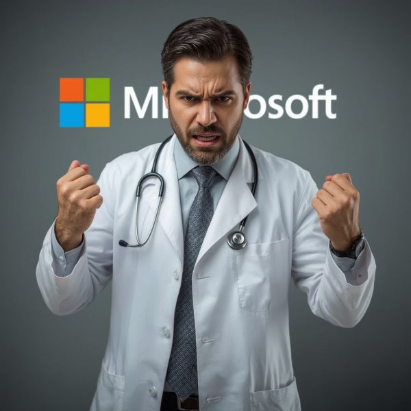 Doctor angry at microsoft