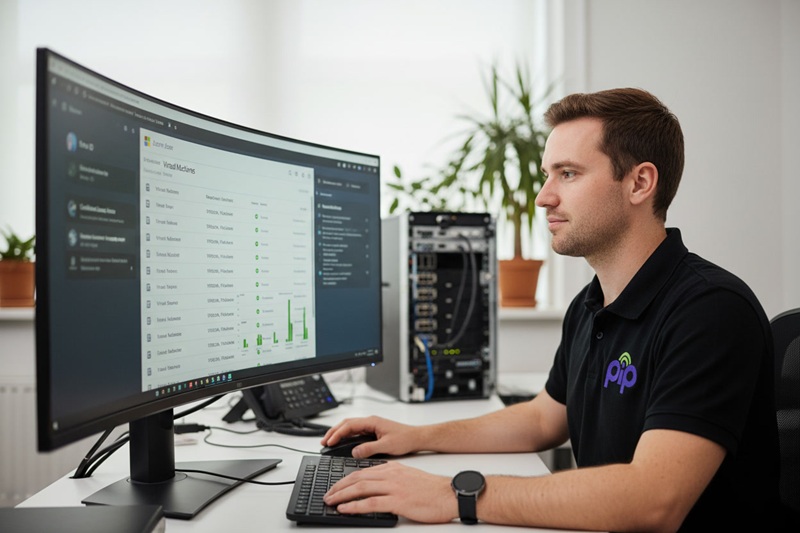PIP technician reviewing Azure portal