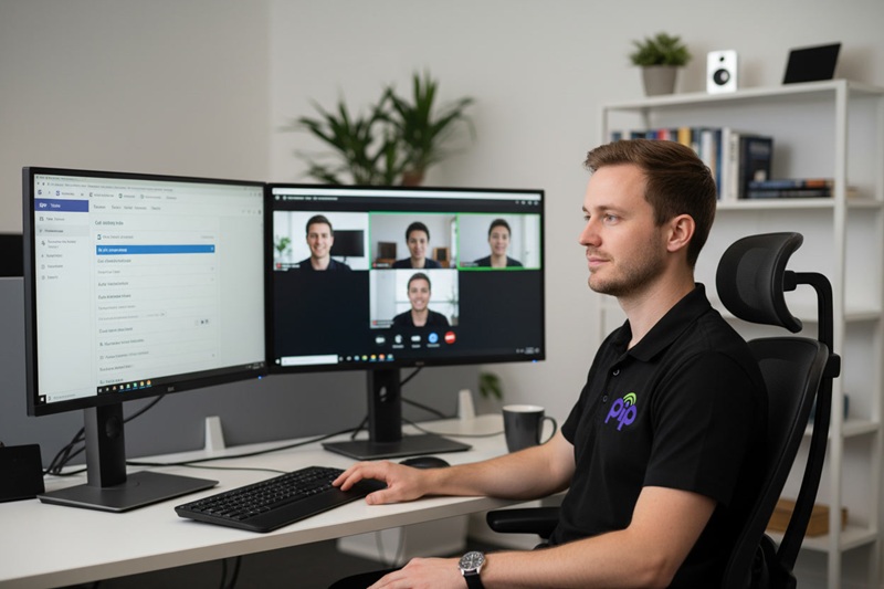 PIP technician configuring Teams Admin Center call routing